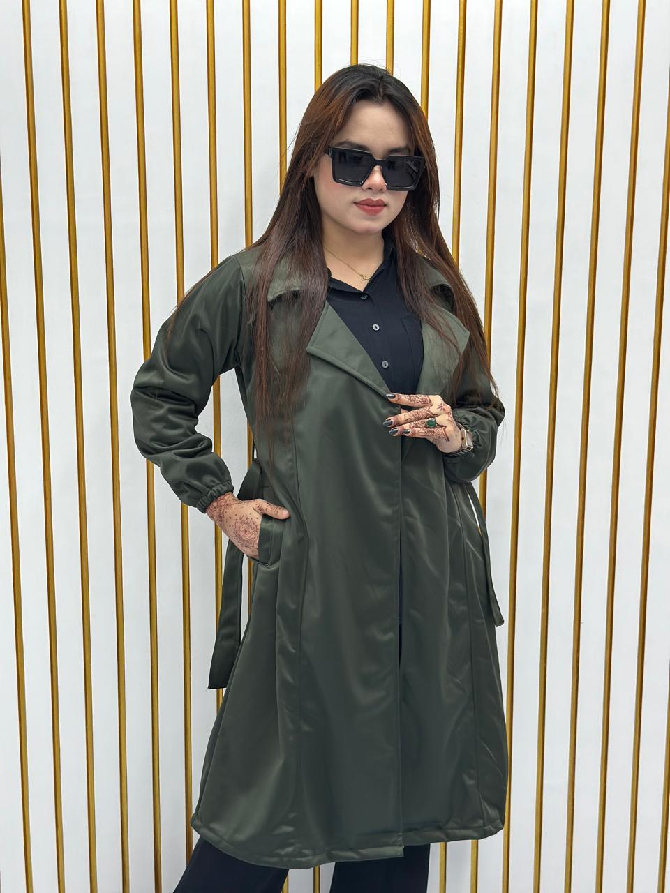 Stylish Ladies Overcoat (Belt System)