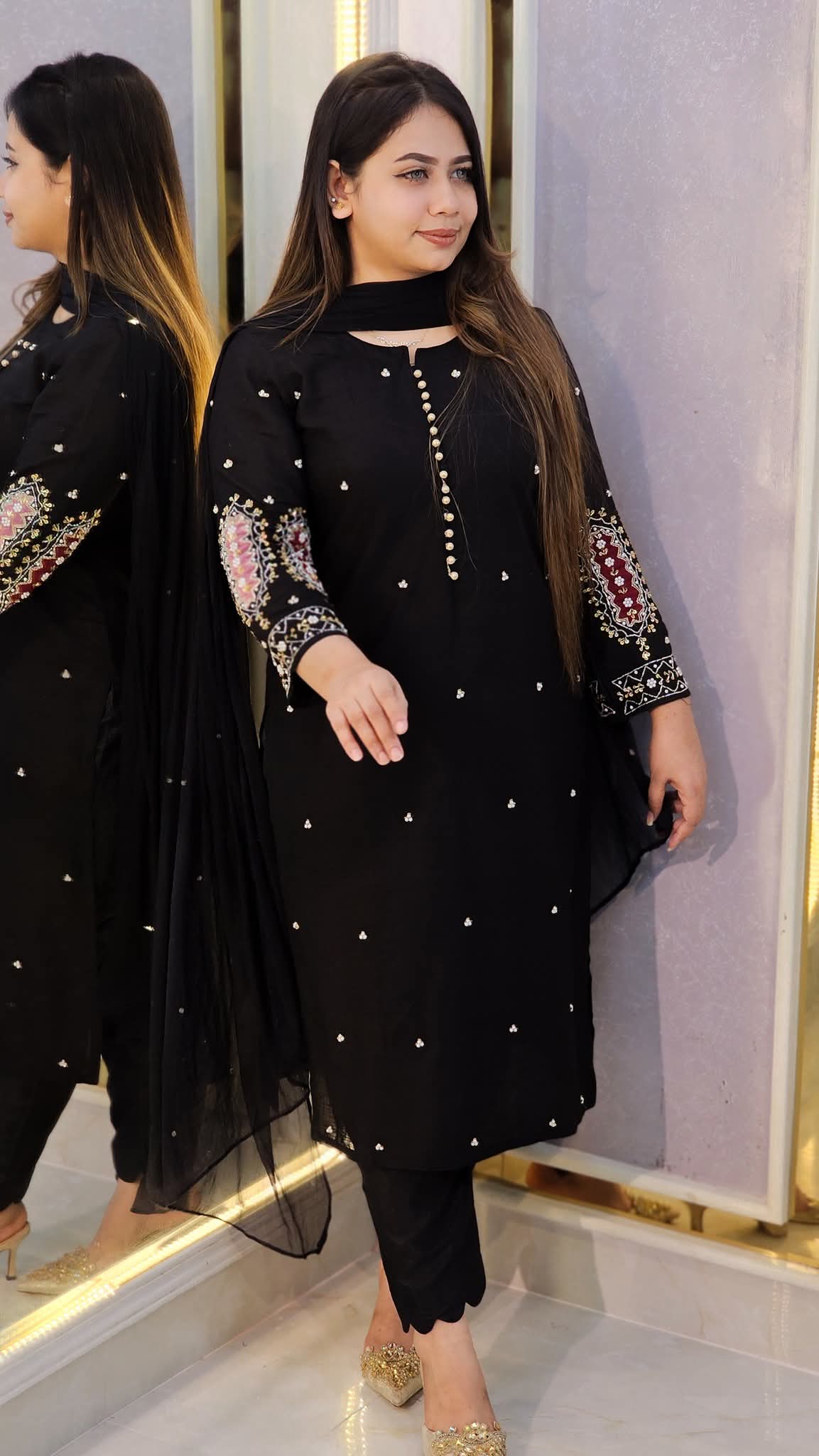 Embroidery Three Piece